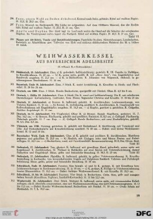 Weihwasserkessel aus bayerischem Besitz (Nr. 300-317)