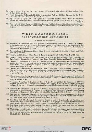 Weihwasserkessel aus bayerischem Besitz (Nr. 300-317)