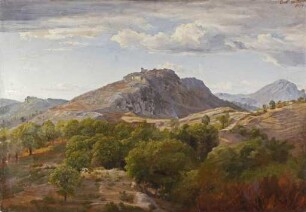"Ansicht von Civitella" - Blick gegen Norden auf Civitella, aus östlicher Richtung