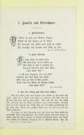 I. Familie und Elternhaus