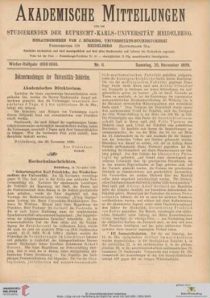 Nr. 6 (25. November 1899)