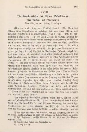 165-184 Die Glaubenslehre des älteren Buddhismus : eine Prüfung und Widerlegung