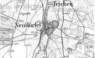 Räckelwitz-Neudörfel. Meßtischblatt, Sekt. Kloster Marienstern, 1884