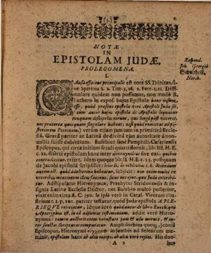 Johann. Gerhardi ... Annotationes posthumae in Epistolam Judae