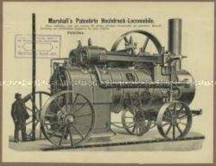 Lokomobilen von der Firma Marshall, Sons und Co in England