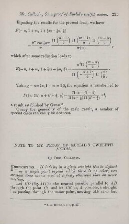 Note to my proof of Euclid's twelfth axiom.