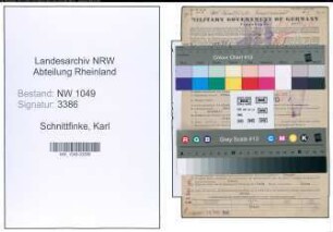Entnazifizierung Karl Schnittfinke , geb. 27.07.1898 (Friseurmeister)