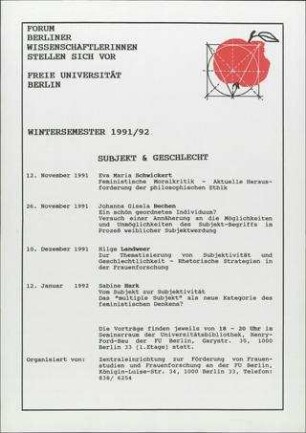 Subjekt & Geschlecht