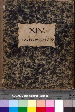 14: XIV, 12. VI. 68 - 28. I. 72 [Laboratory Diary]