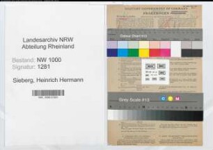 Entnazifizierung Heinrich Hermann Sieberg, geb. 06.06.1909 (Regierungsrat)