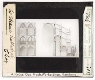 Le Mans, Kathedrale: Aufriss Chor