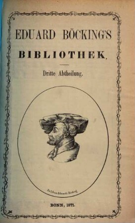 Eduard Böcking's Bibliothek, 3. Abth.. Theologie und Philosophie, Urich von Hutten : Versteigerung in Bonn, Montag den 11. Decemebr 1871 ... im Auctionslokale von M. Lempertz in Bonn