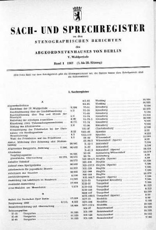 Sach- und Sprechregister