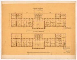 Lehrerseminar Fidicinstraße, Berlin-Kreuzberg: Seminargebäude: Grundriss 1. OG, 2. OG