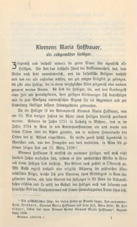 1-17 Klemens Maria Hoffbauer : ein zeitgemäßer Heiliger