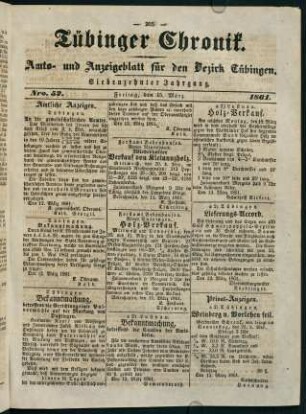 205-228, 15. März (Nr. 52) - 22. März (Nr. 57) - Nr. 55 fehlt