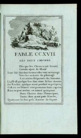 Fable CCXVII. Les Deux Chevres.