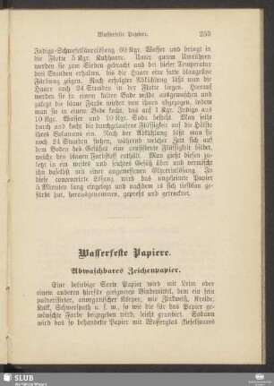 Wasserfeste Papiere