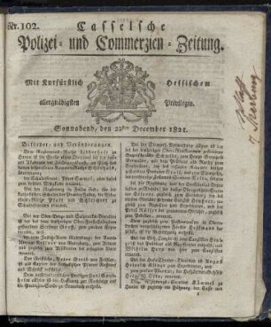 Nr. 102, Sonnabend den 22sten December. 1821