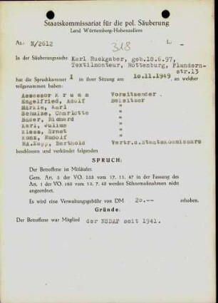 Ruckgaber, Karl