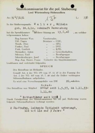 Walker, Wilhelm