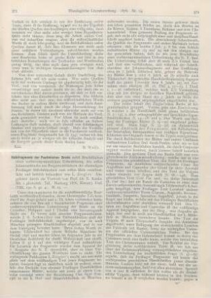 373-377 [Rezension] Italafragmente der Paulinischen Briefe nebst Bruchstücken einer vorhieronymianischen Uebersetzung des ersten Johannesbriefes