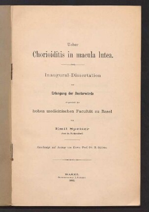 Ueber Chorioiditis in macula lutea
