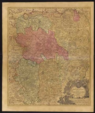 Karte vom Herzogtum Brabant, 1:230 000, Kupferstich, nach 1777. - Aus: Atlas mapparum geographicarum generalium & specialium Centum Foliis compositum et quotidianis usibus accommodatum - Norimbergae, 1791