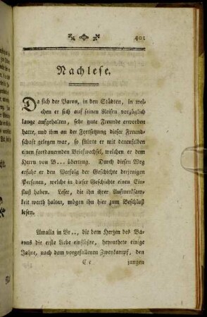 Nachlese.