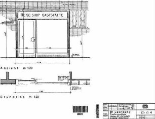 Leonberg: Umbau Bahnhofswirtschaft - Eingang vom Bahnsteig Empfangsgeb. Gaststätte