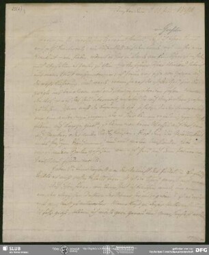 Eigenh. Brief von August Wilhelm von Schlegel an Georg Joachim Göschen, Amsterdam, 23.06.1794