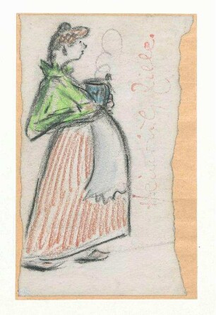 Frau mit grüner Bluse