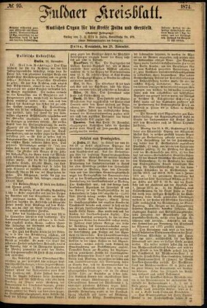 Ausgabe vom Samstag, den 28. November 1874.