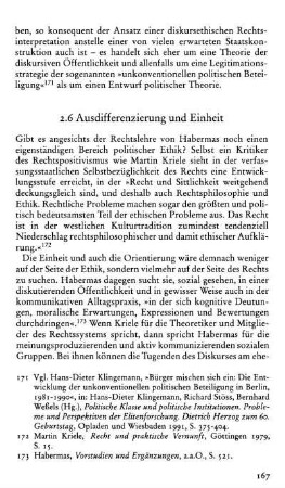 2.6 Ausdifferenzierung und Einheit