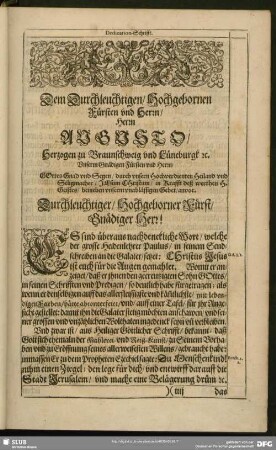 Dedication-Schrifft