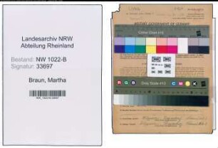 Entnazifizierung Martha Braun , geb. 16.01.1901 ()