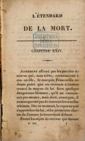 Le monastère des frères noirs ou l'étendard de la mort : publié par le Bon de Lamothe-Langon. 3