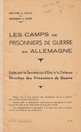 Les camps de prisonniers de guerre en Allemagne