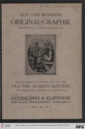 Nr. 26: Katalog / Gutekunst & Klipstein