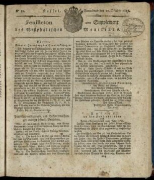 No. 82, Sonnabend den 10. Oktober 1812