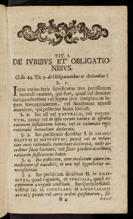 23-44, Tit. I. De iuribus et obligationibus - Tit. II. De legibus