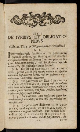 23-44, Tit. I. De iuribus et obligationibus - Tit. II. De legibus