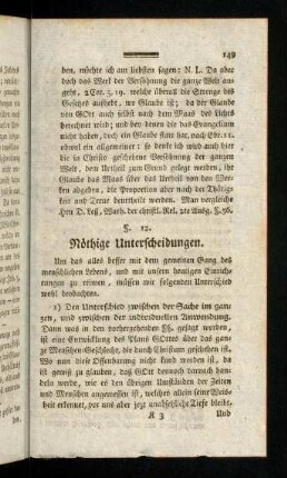149-173, §. 12. Nöthige Unterscheidungen.