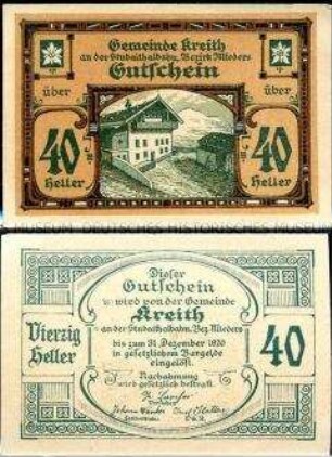 Kreith, Tirol 40 Heller