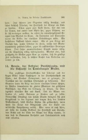 14. Armin, der Befreier Deutschlands, und die Schlacht im Teutoburger Walde