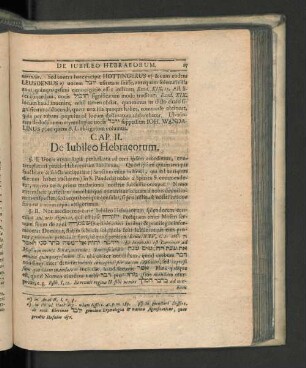 Cap. II. De Iubileo Hebraeorum.