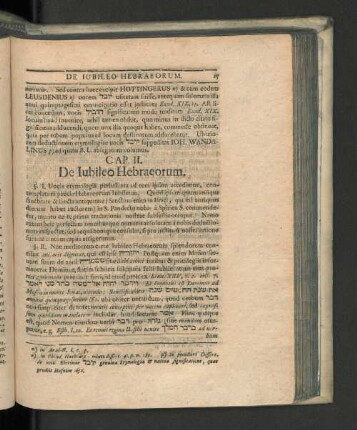 Cap. II. De Iubileo Hebraeorum.