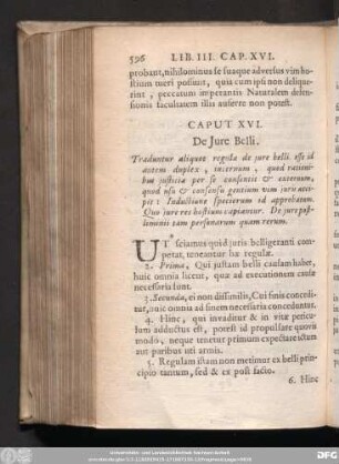 Caput XVI. De Iure Belli.