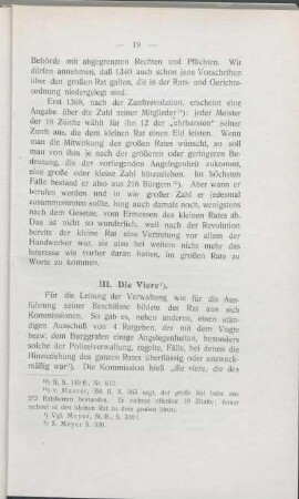 III. Die Viere.
