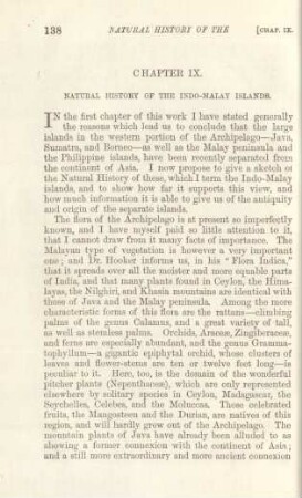 Chapter IX. Natural history of the Indo-Malay Islands